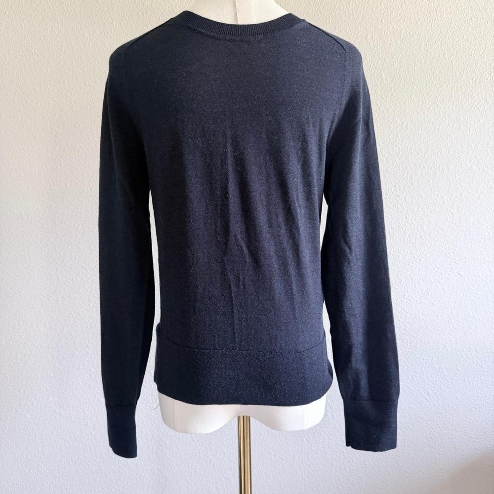 Banana Republic Navy Blue 100% Extra Fine Merino Wool Crewneck Sweater Mens S